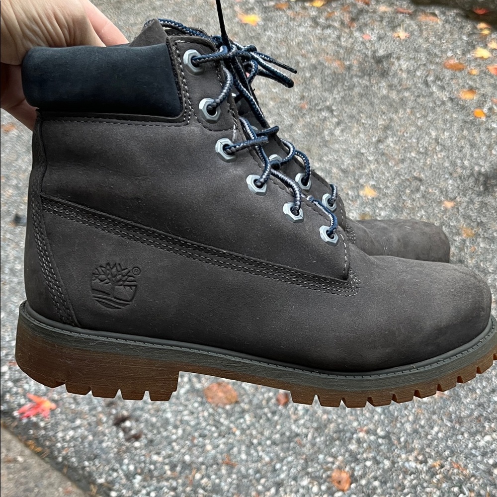 Timberland Charcoal Leather Boots